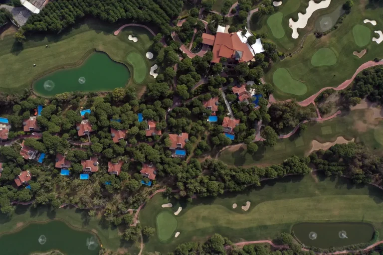 Villas among the umbrella pines on the Montgomerie course at Maxx Royal Belek