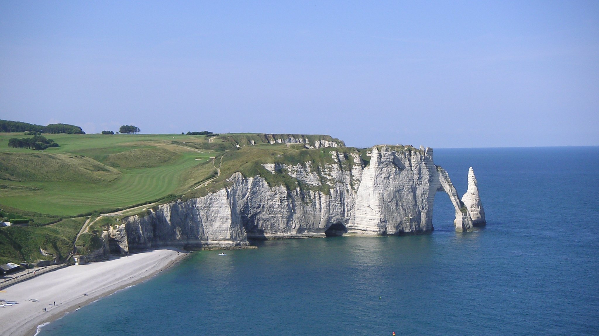 The golf course on the cliffs above Étretat, Normandy