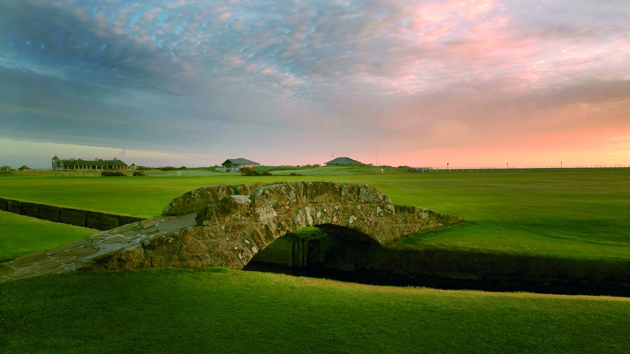 The Swilcan Bridge on the 18th hole of the Old Course, St Andrews